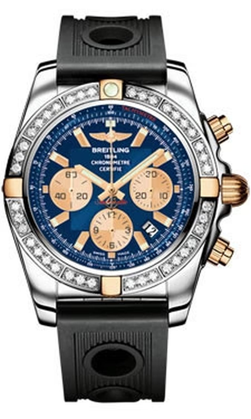 '- Chronomat 44 Two-Tone 40 Diamond Bezel - Ocean Racer Strap