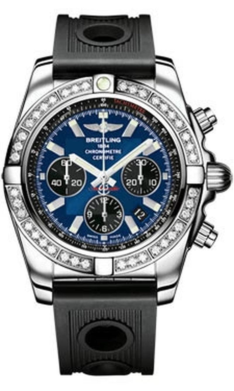 '- Chronomat 44 Steel 40 Diamond Bezel - Ocean Racer Strap