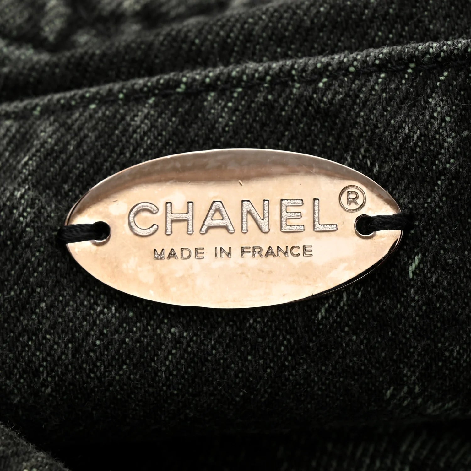 Washed Denim Quilted Small Denimpression Flap Green Black