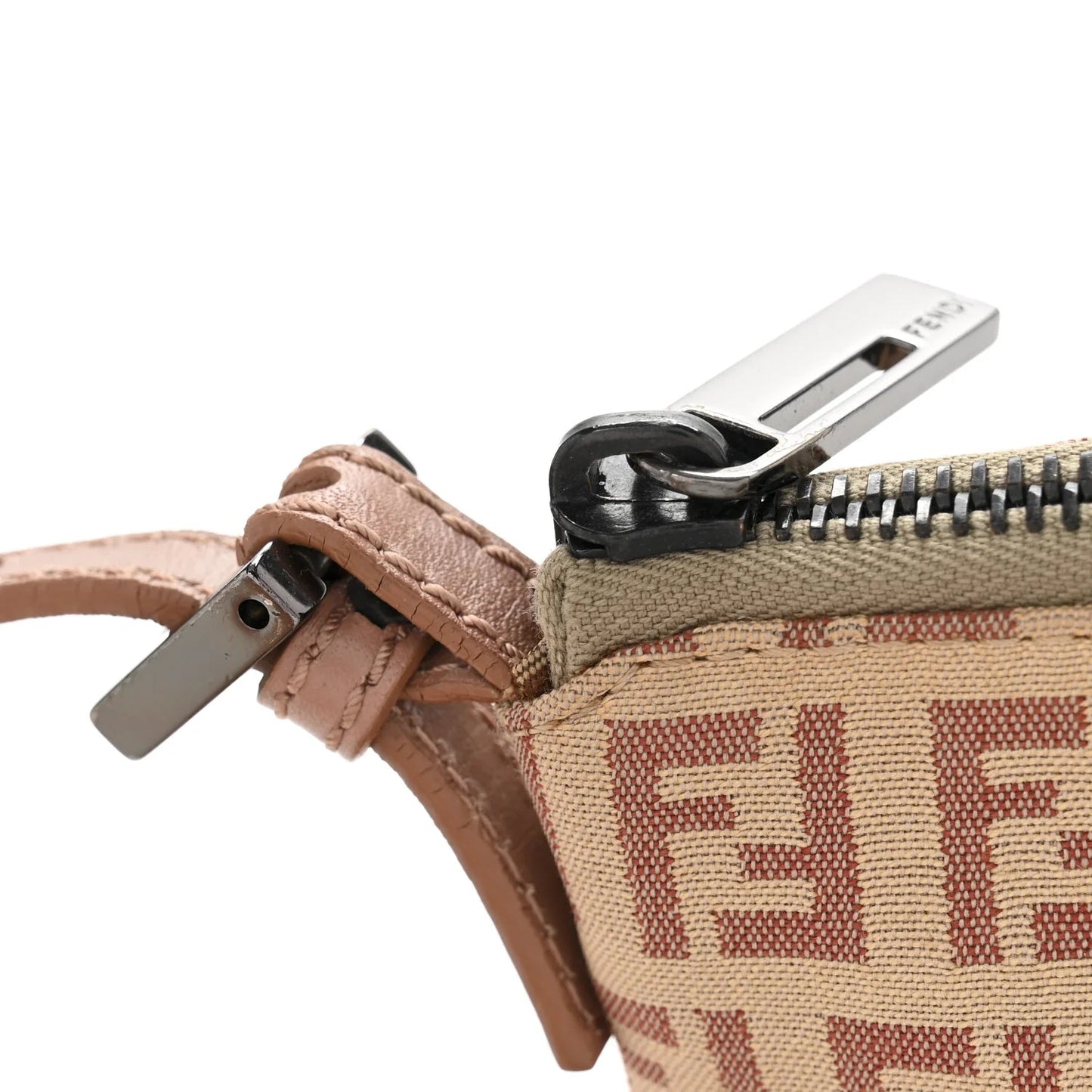 Zucchino Vitello Pochette Beige Bruciato Bois De Rose