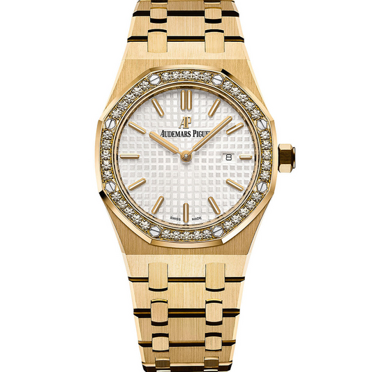 Audemars Piguet Royal Oak 33mm White Dial Yellow Gold Bracelet 67651BA.ZZ.1261BA.01