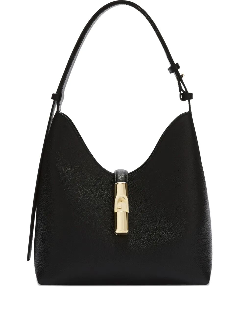 " GOCCIA" NIGHT CALF LEATHER SMALL HOBO BAG