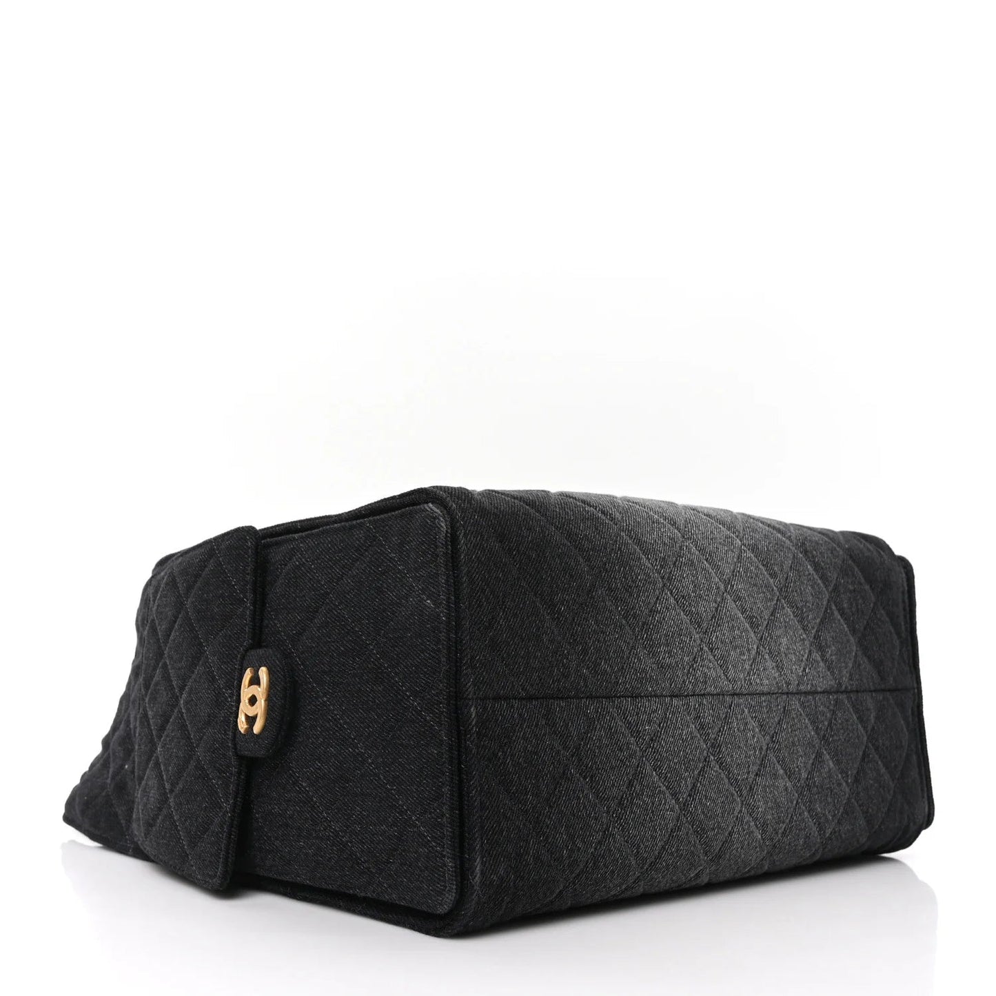 Washed Denim Quilted Medium  25 Handbag Black