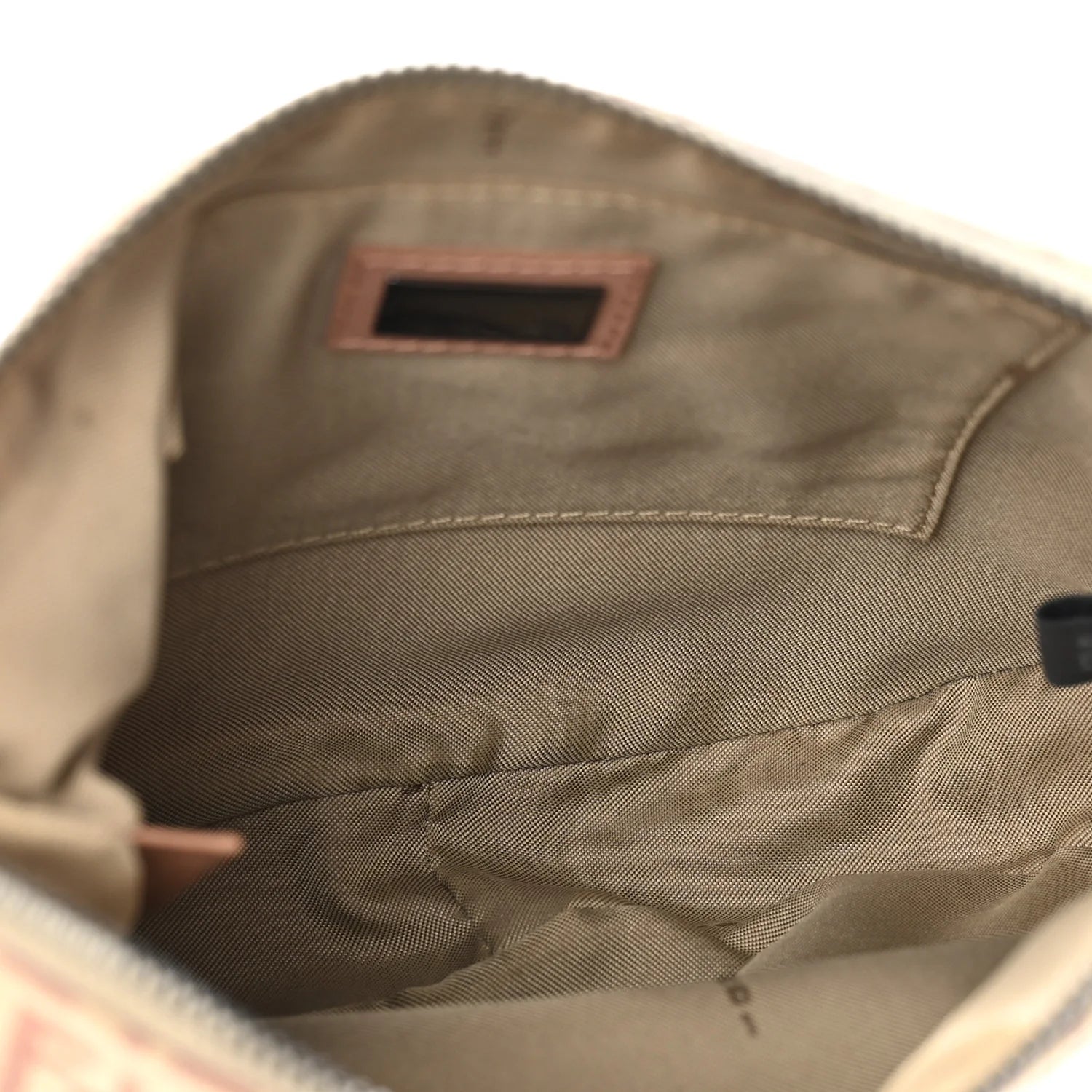 Zucchino Vitello Pochette Beige Bruciato Bois De Rose