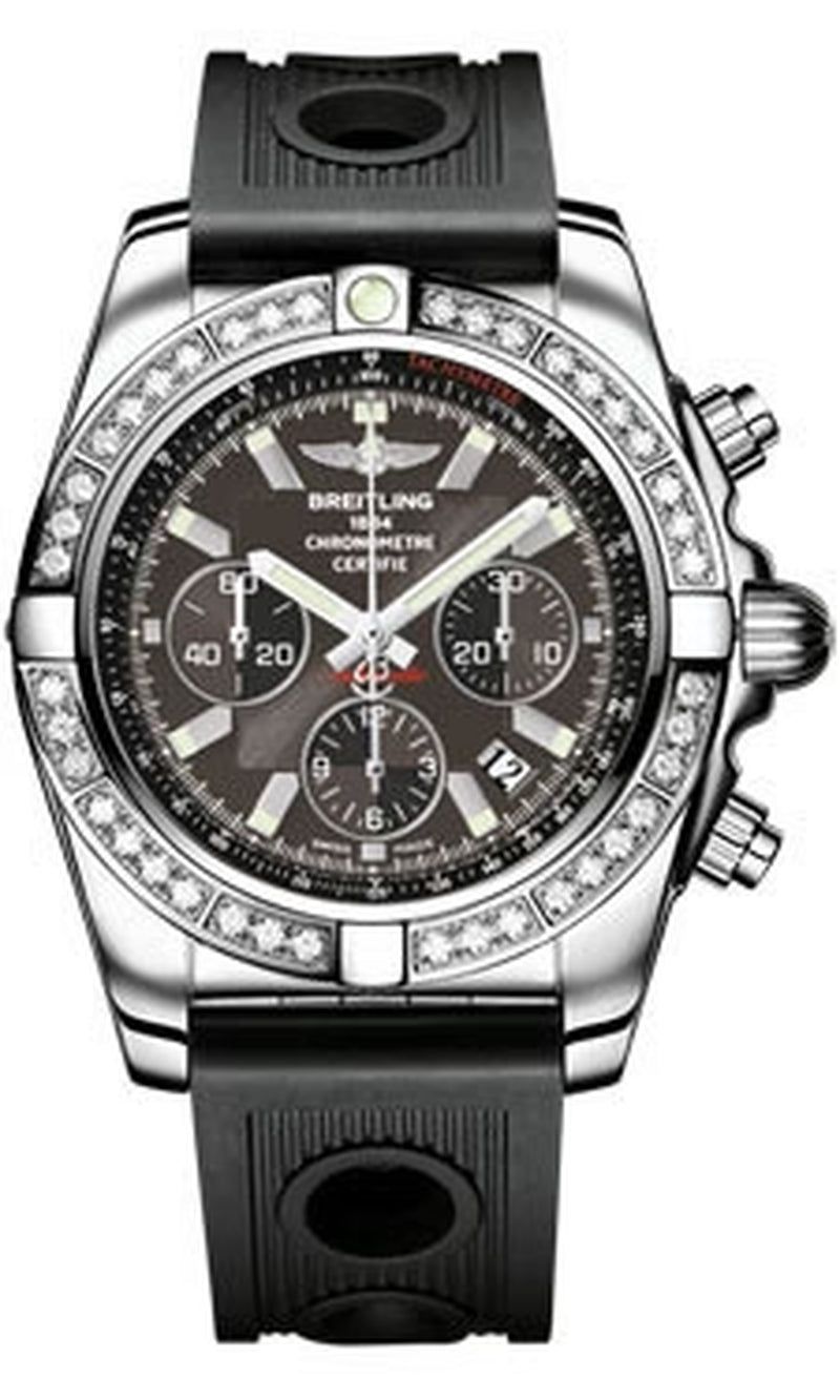 '- Chronomat 44 Steel 40 Diamond Bezel - Ocean Racer Strap