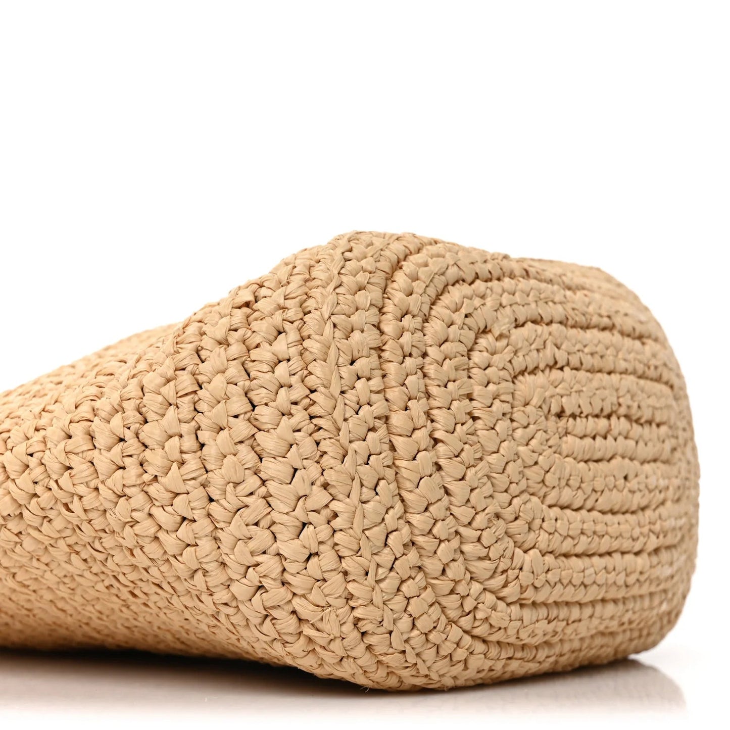 Yarn Raffia Effect Crochet Small Bucket Bag Naturale