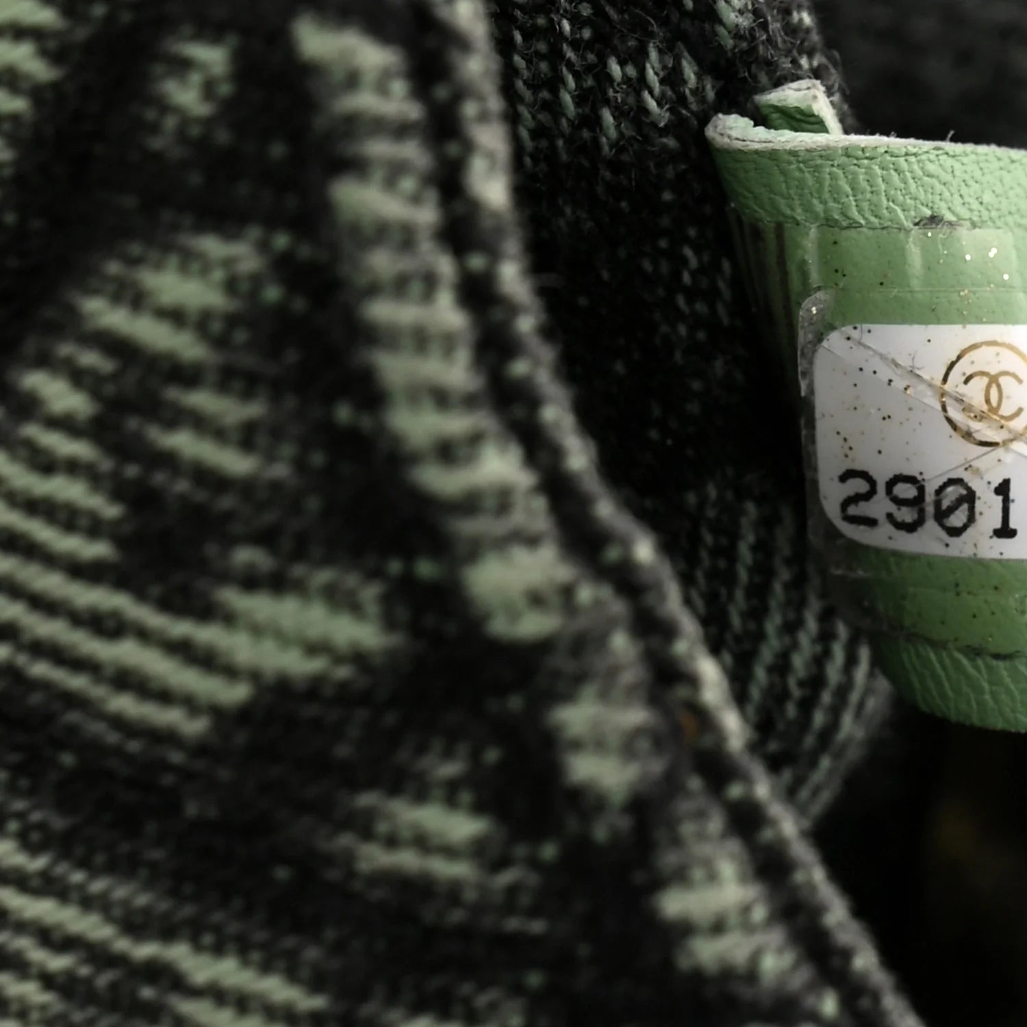 Washed Denim Quilted Small Denimpression Flap Green Black