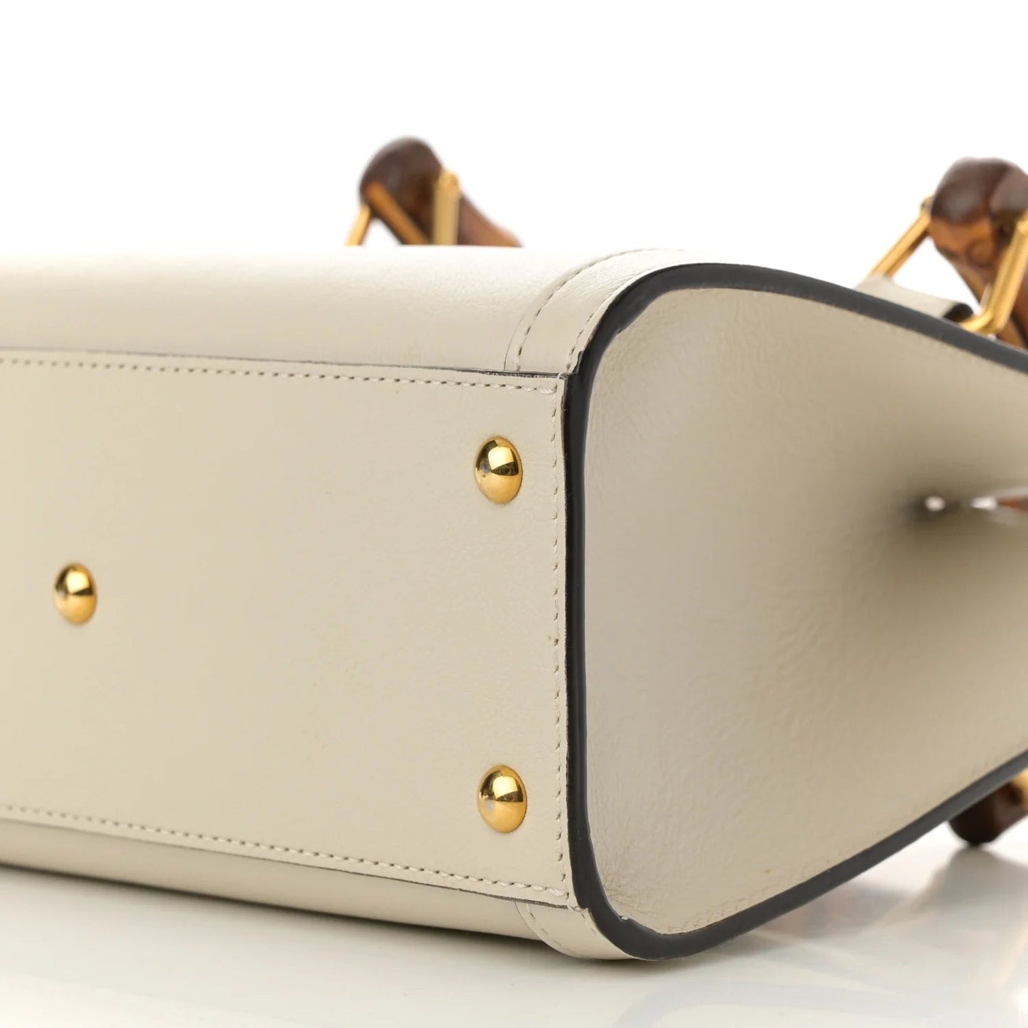 Wonka Grain Calfskin Mini Diana Tote Bag Mystic White