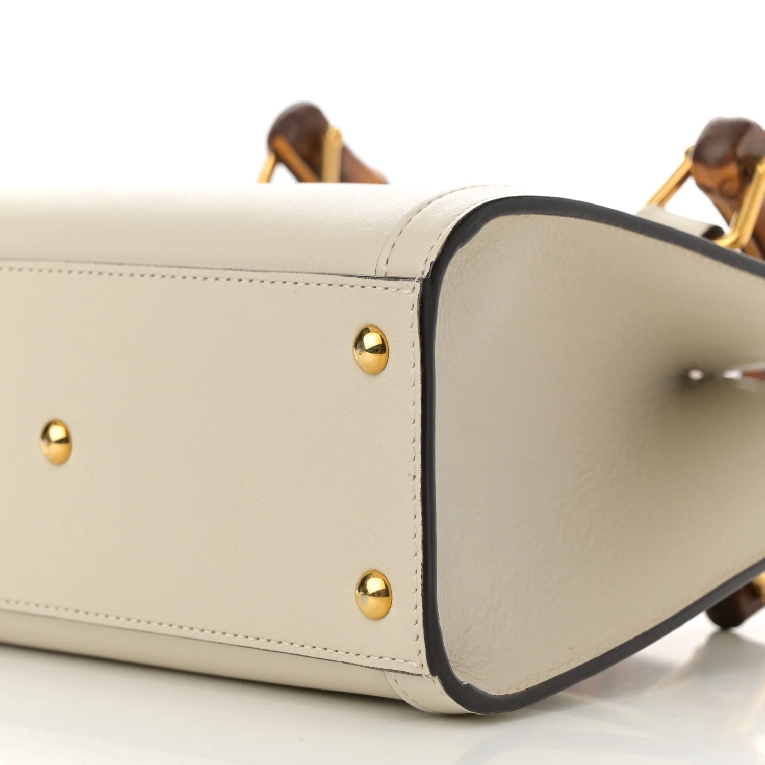 Wonka Grain Calfskin Mini Diana Tote Bag Mystic White