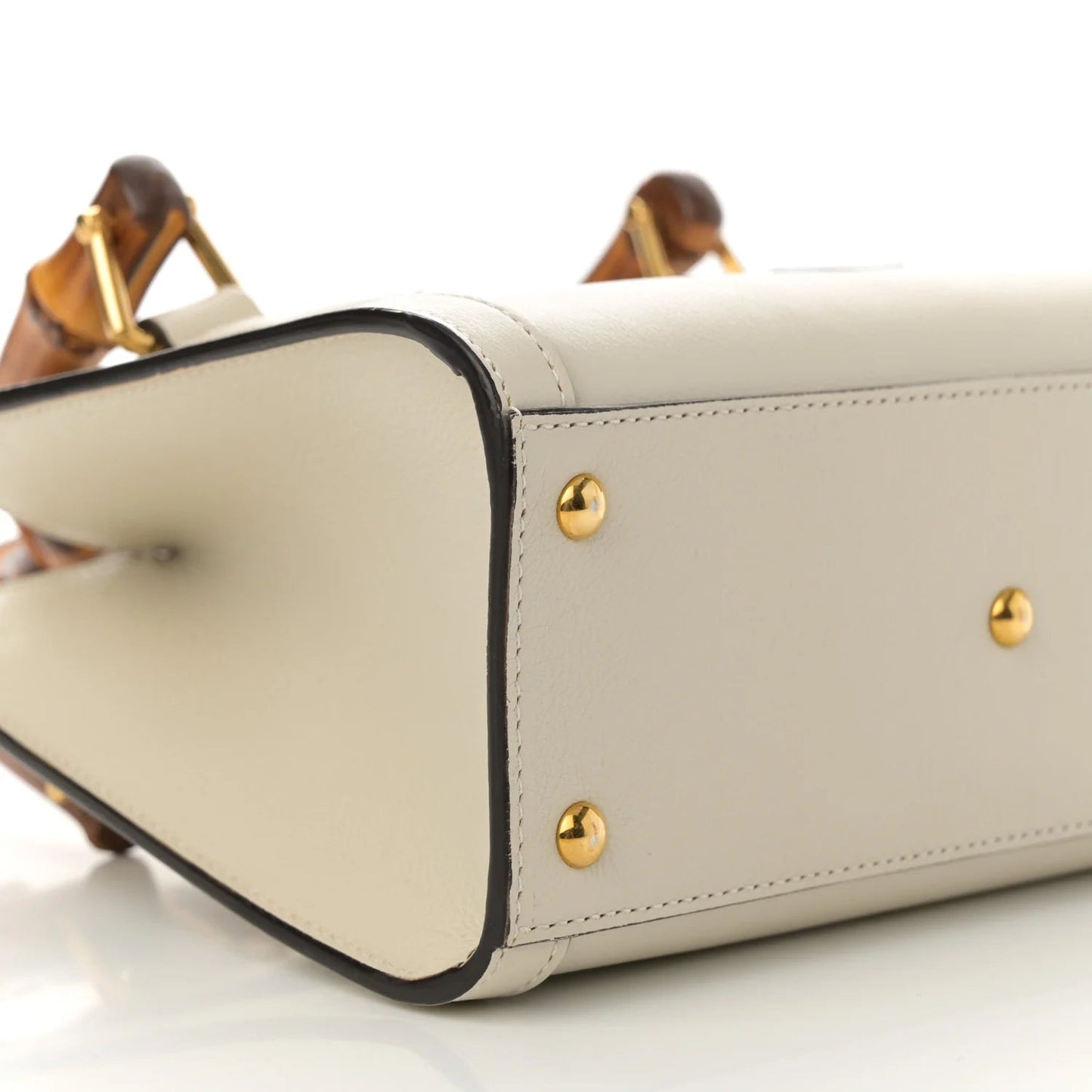 Wonka Grain Calfskin Mini Diana Tote Bag Mystic White