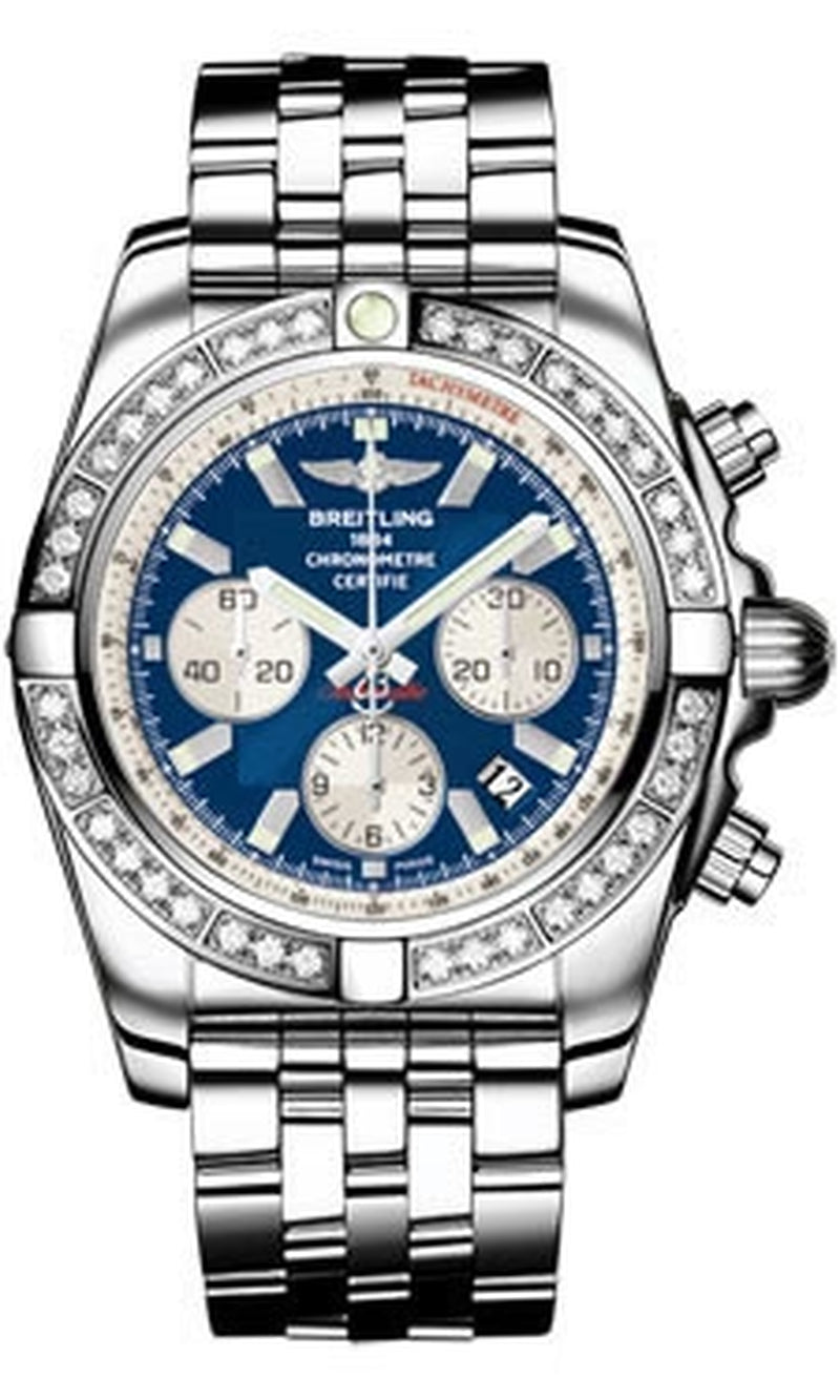 '- Chronomat 44 Steel 40 Diamond Bezel - Pilot Bracelet