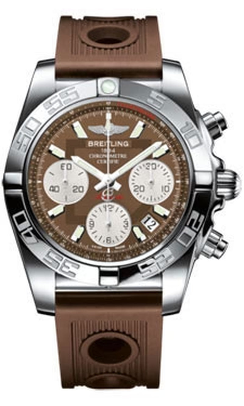 '- Chronomat 41 Steel Polished Bezel - Ocean Racer Strap