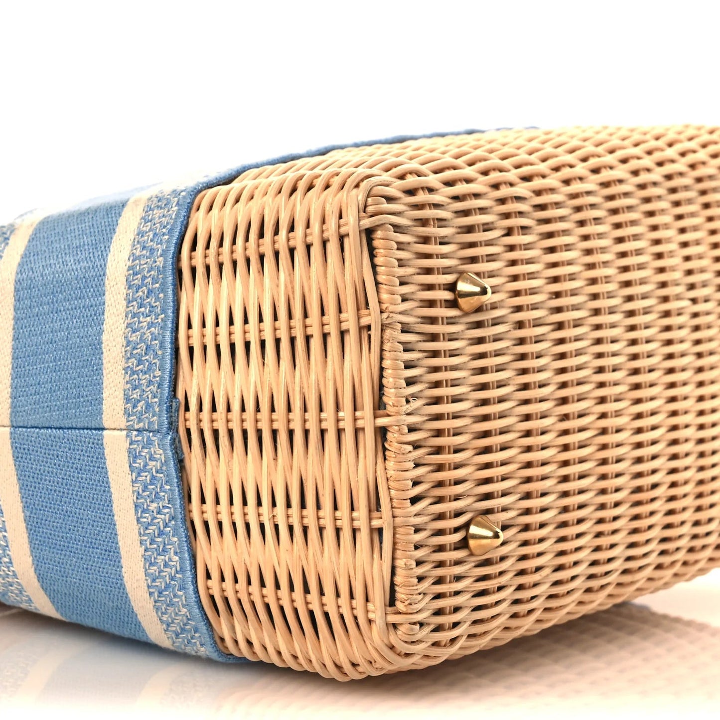 Wicker Oblique Medium Lady Dior Bag Cornflower Blue