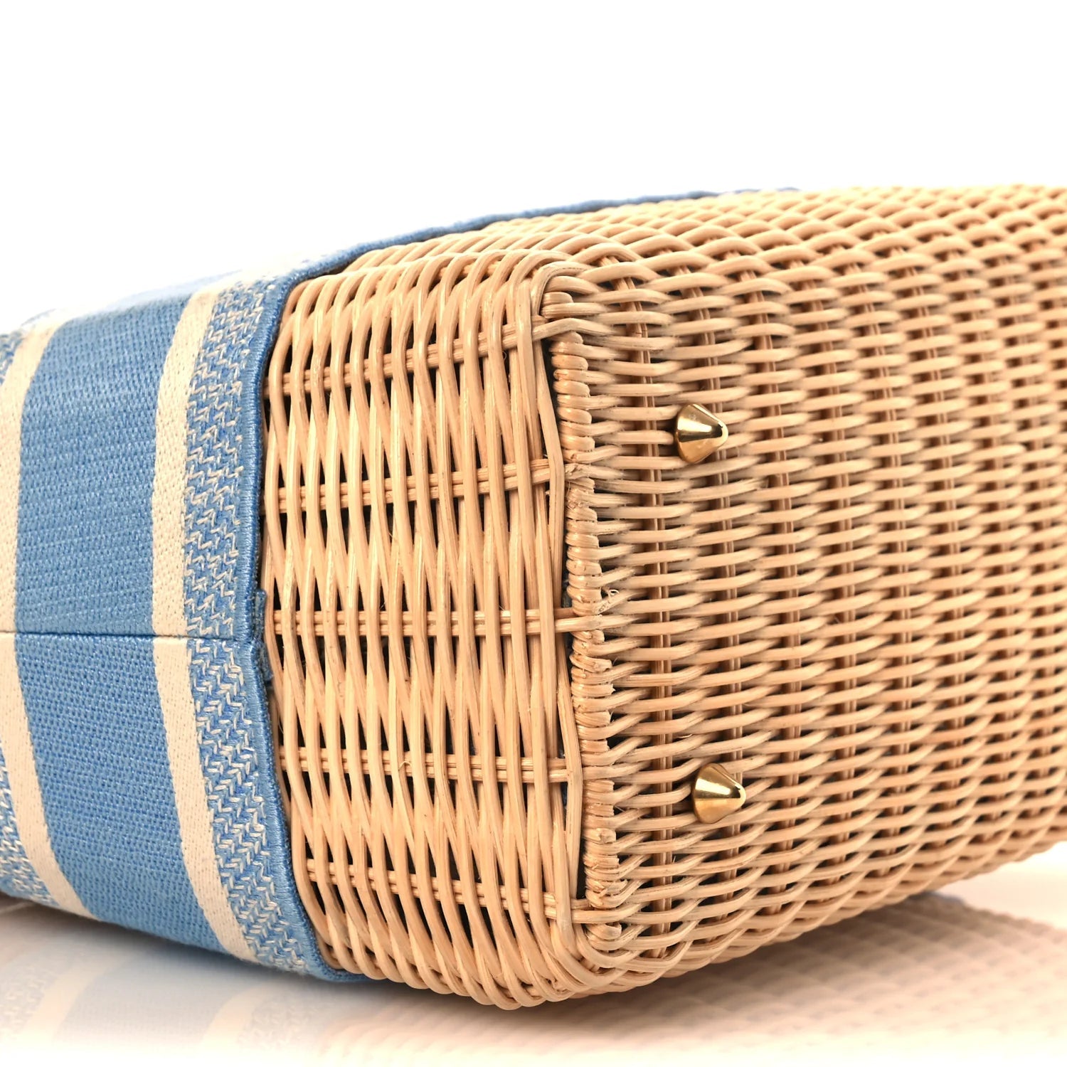 Wicker Oblique Medium Lady Dior Bag Cornflower Blue