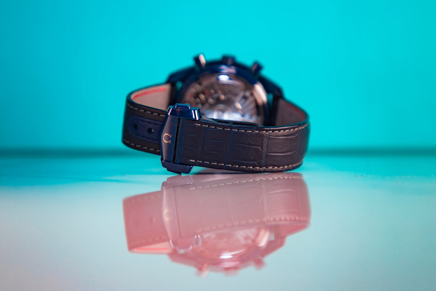 Omega Speedmaster  Moonphase  Blue Dial 44.25 mm  Blue ceramic Strap 304.93.44.52.03.001