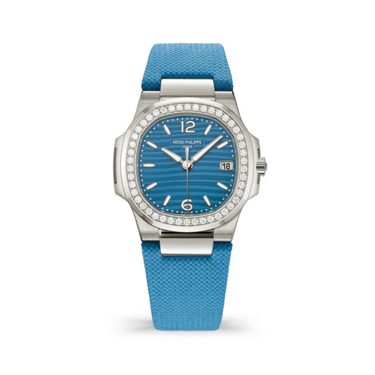 Patek Philippe Nautilus 32mm Blue Dial White Gold 7010G-013