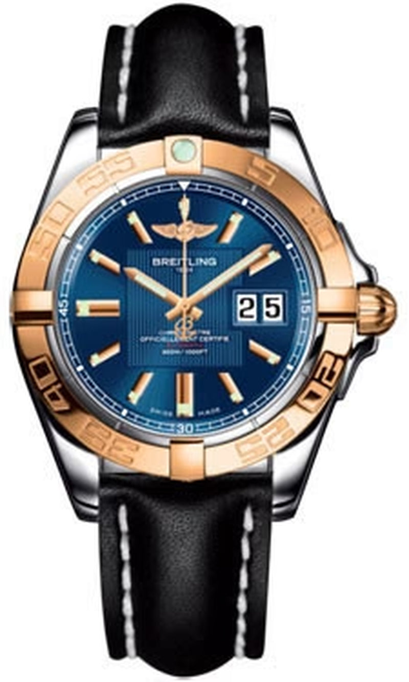 '- Galactic 41 Steel-Rose Gold - Leather Strap