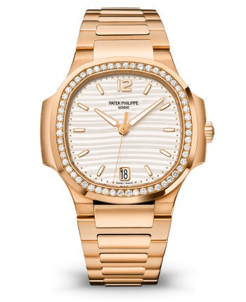 Patek Philippe Nautilus Ladies Rose Gold Silver Dial 7118/1200R-001