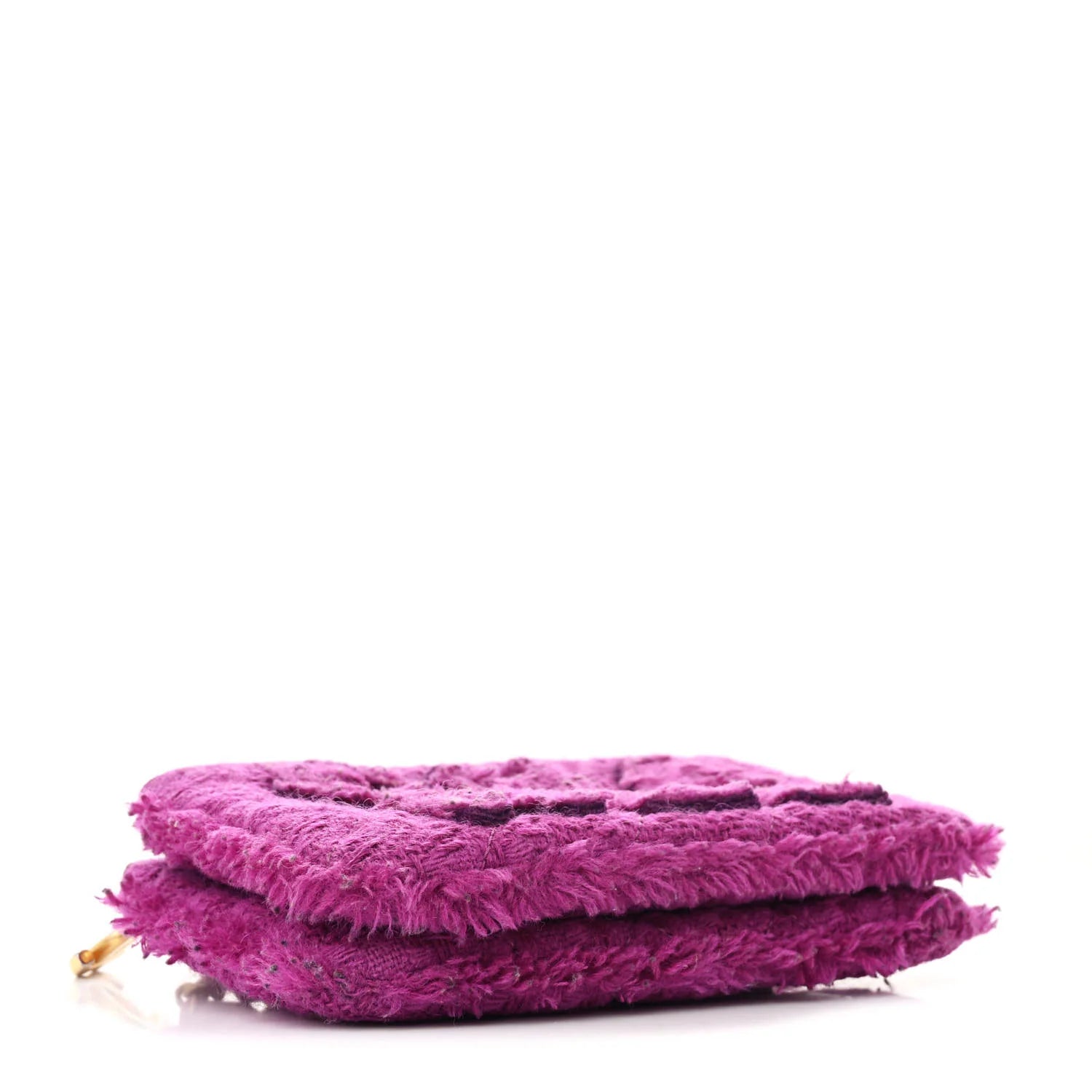 Wool Tweed Giant Logo Waist Bag Magenta