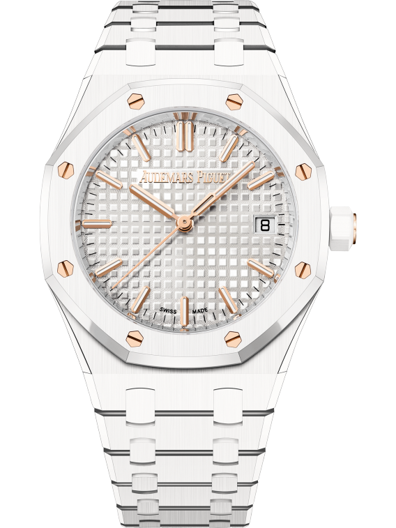Audemars Piguet Royal Oak Self Winding 34mm Ceramic Silver Dial 77350CB.OO.1266CB.01