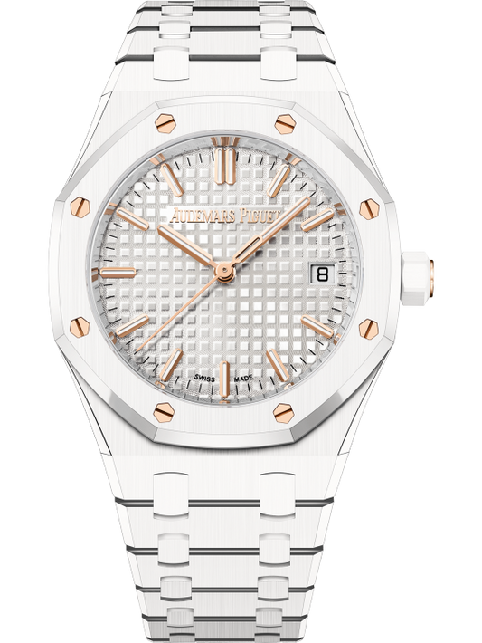 Audemars Piguet Royal Oak Self Winding 34mm Ceramic Silver Dial 77350CB.OO.1266CB.01