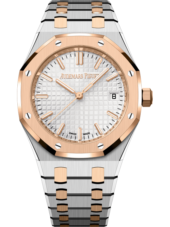 Audemars Piguet Royal Oak 34mm Rose Gold / Stainless Steel Silver Dial 77450SR.OO.1361SR.02