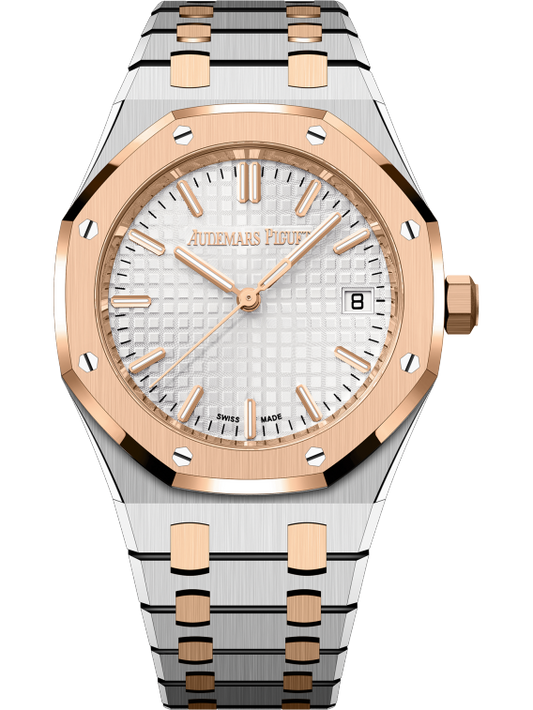 Audemars Piguet Royal Oak 34mm Rose Gold / Stainless Steel Silver Dial 77450SR.OO.1361SR.02