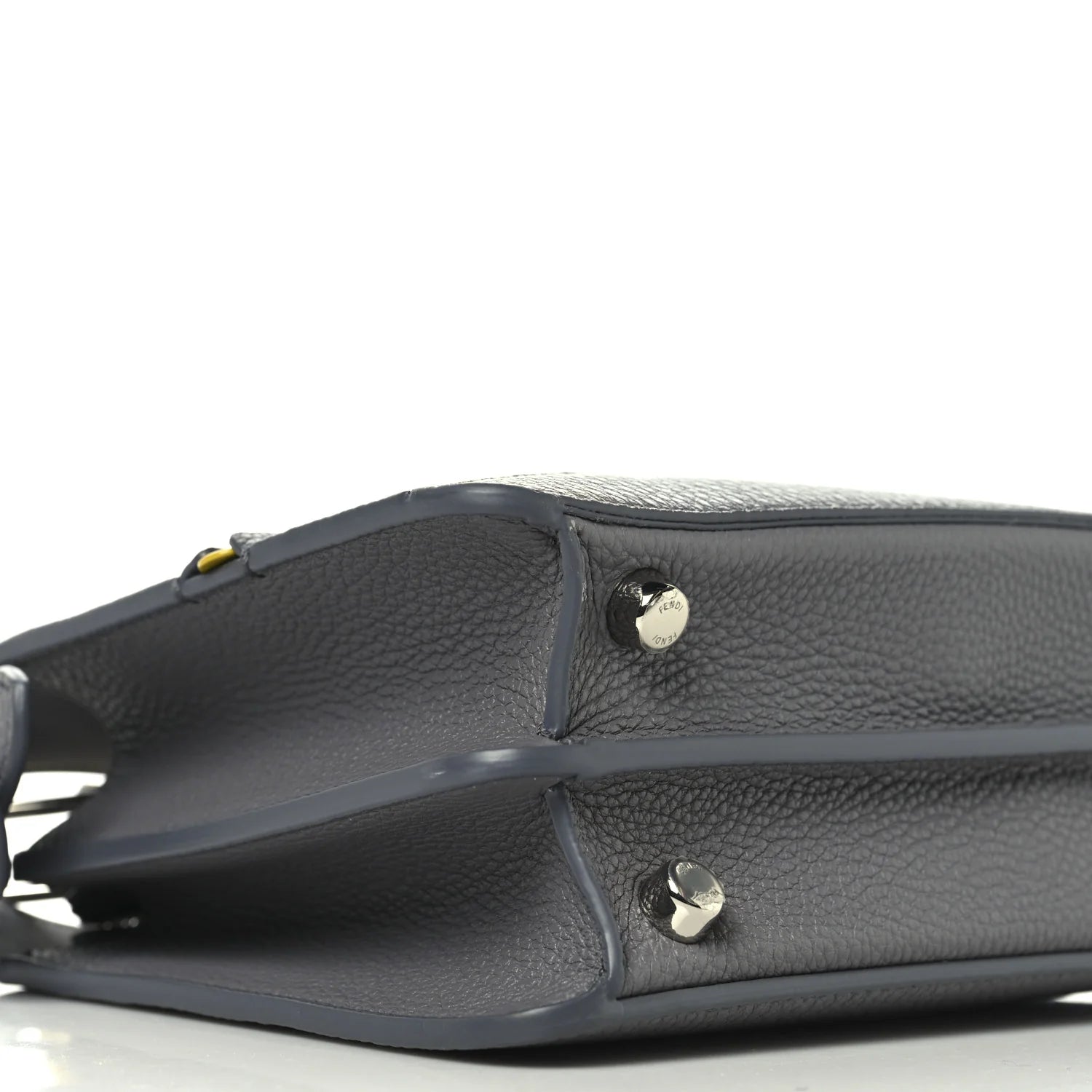 X MA YANSONG Cuoio Romano Aluminum Bi-Color Mini Peekaboo I SEE U Satchel Grey Yellow