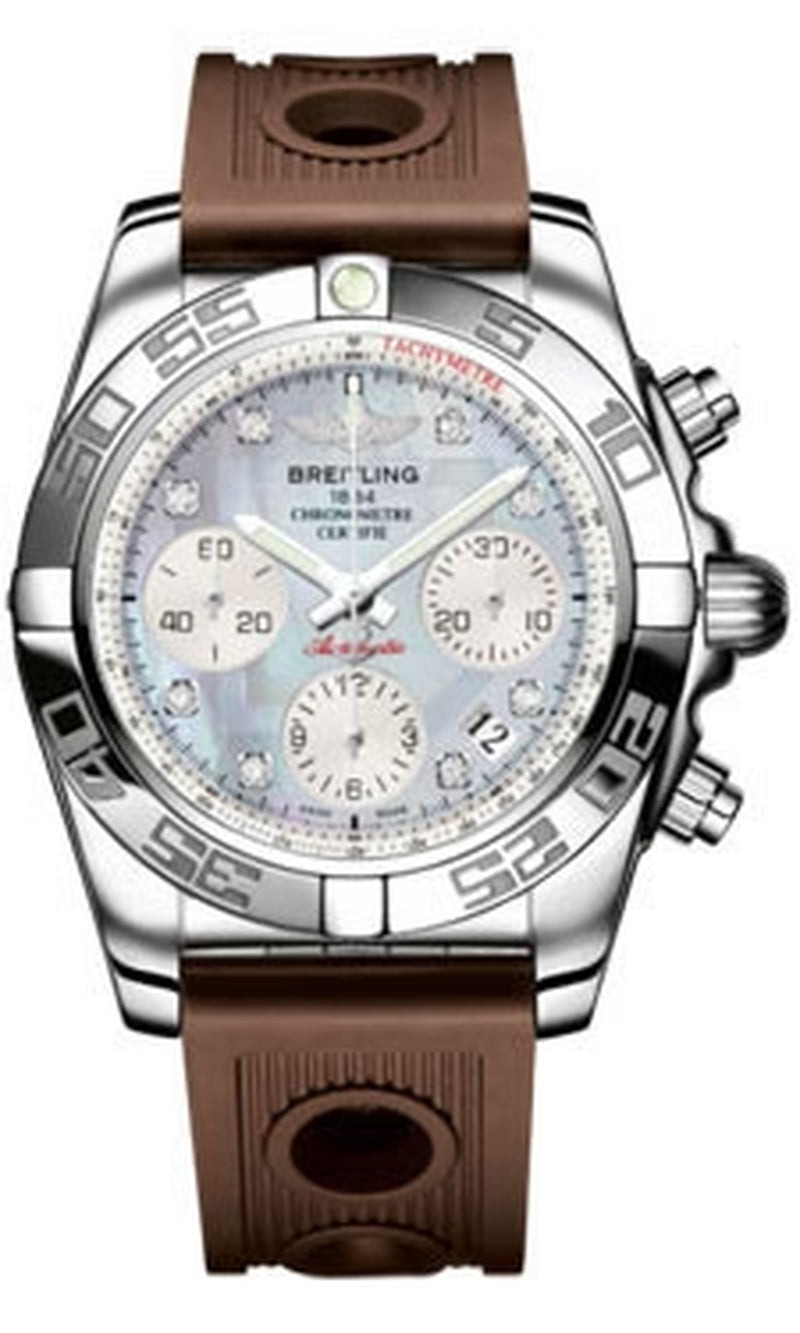 '- Chronomat 41 Steel Polished Bezel - Ocean Racer Strap