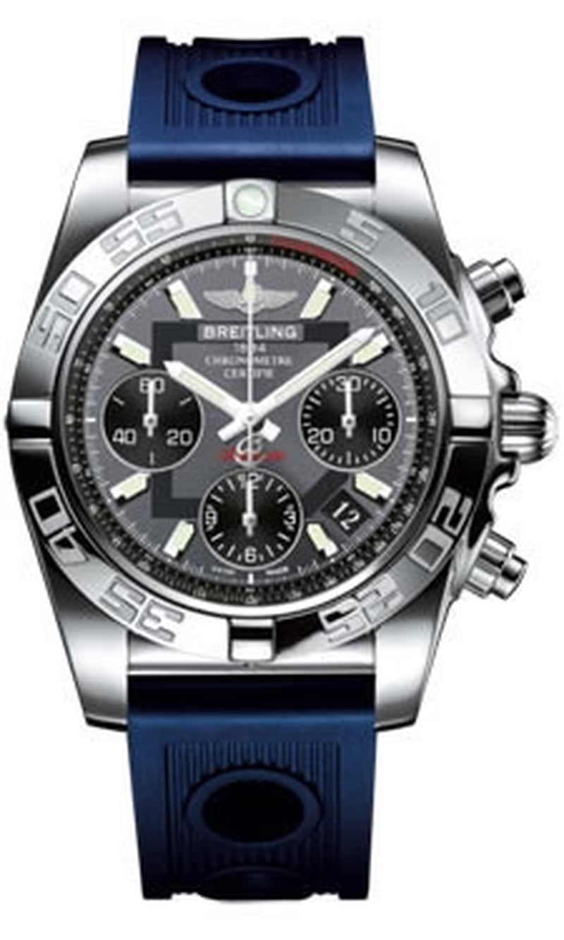 '- Chronomat 41 Steel Polished Bezel - Ocean Racer Strap