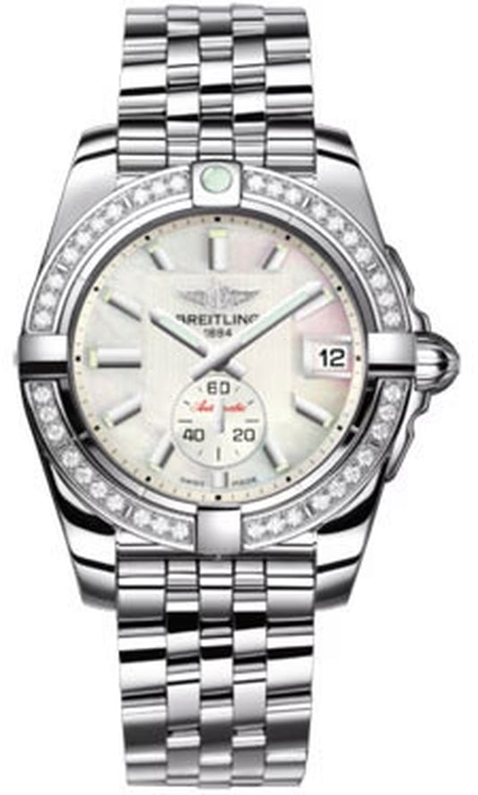 '- Galactic 36 Automantic Stainless Steel - Diamond Bezel - Pilot Bracelet