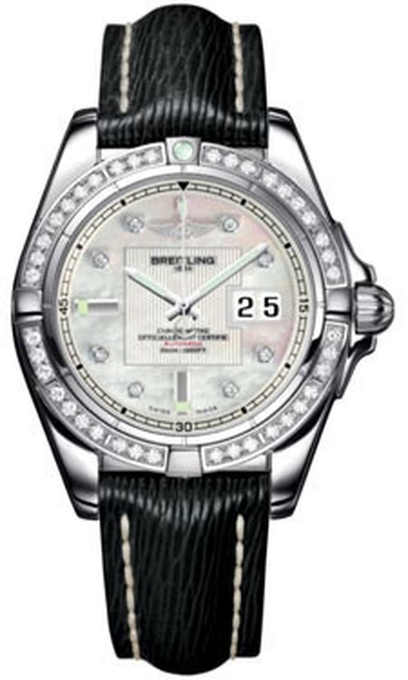 '- Galactic 41 Stainless Steel - Diamond Bezel - Sahara Strap
