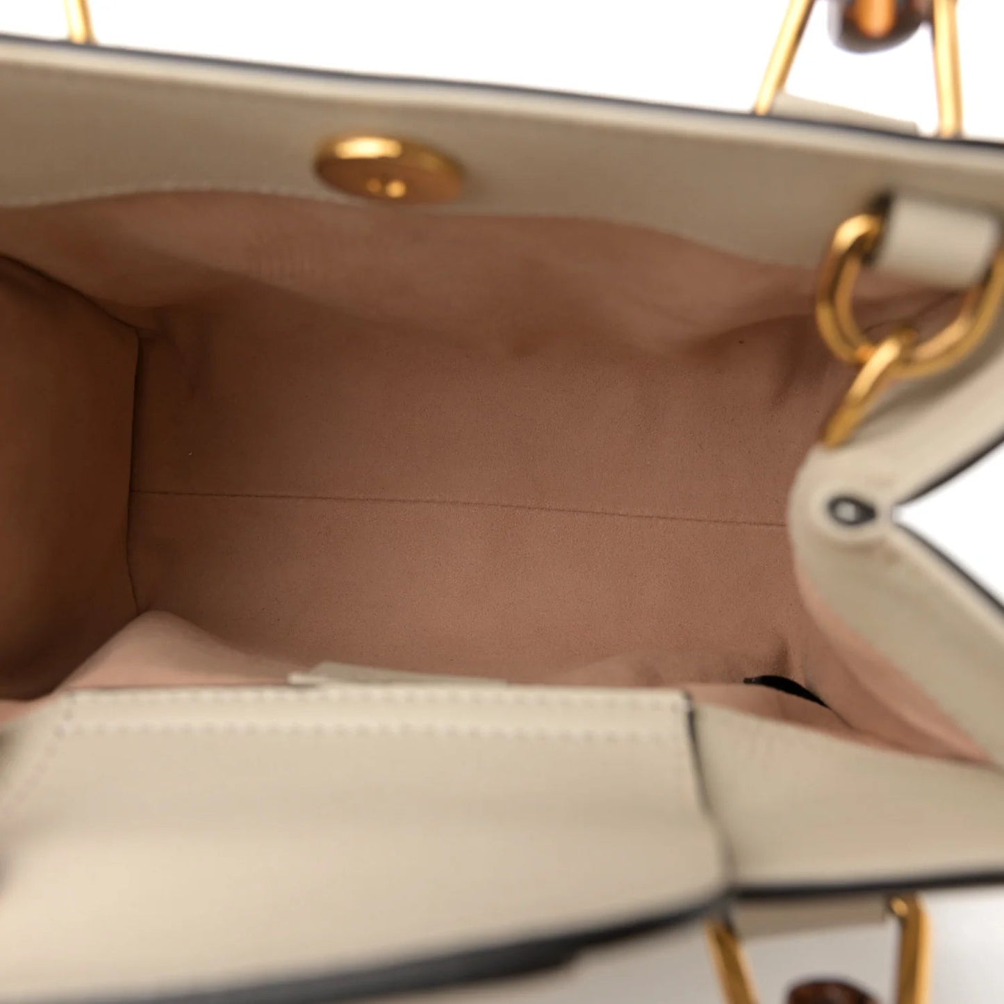 Wonka Grain Calfskin Mini Diana Tote Bag Mystic White