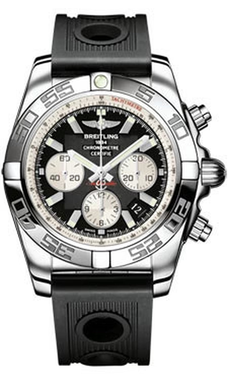 '- Chronomat 44 Steel Polished Bezel - Ocean Racer Strap