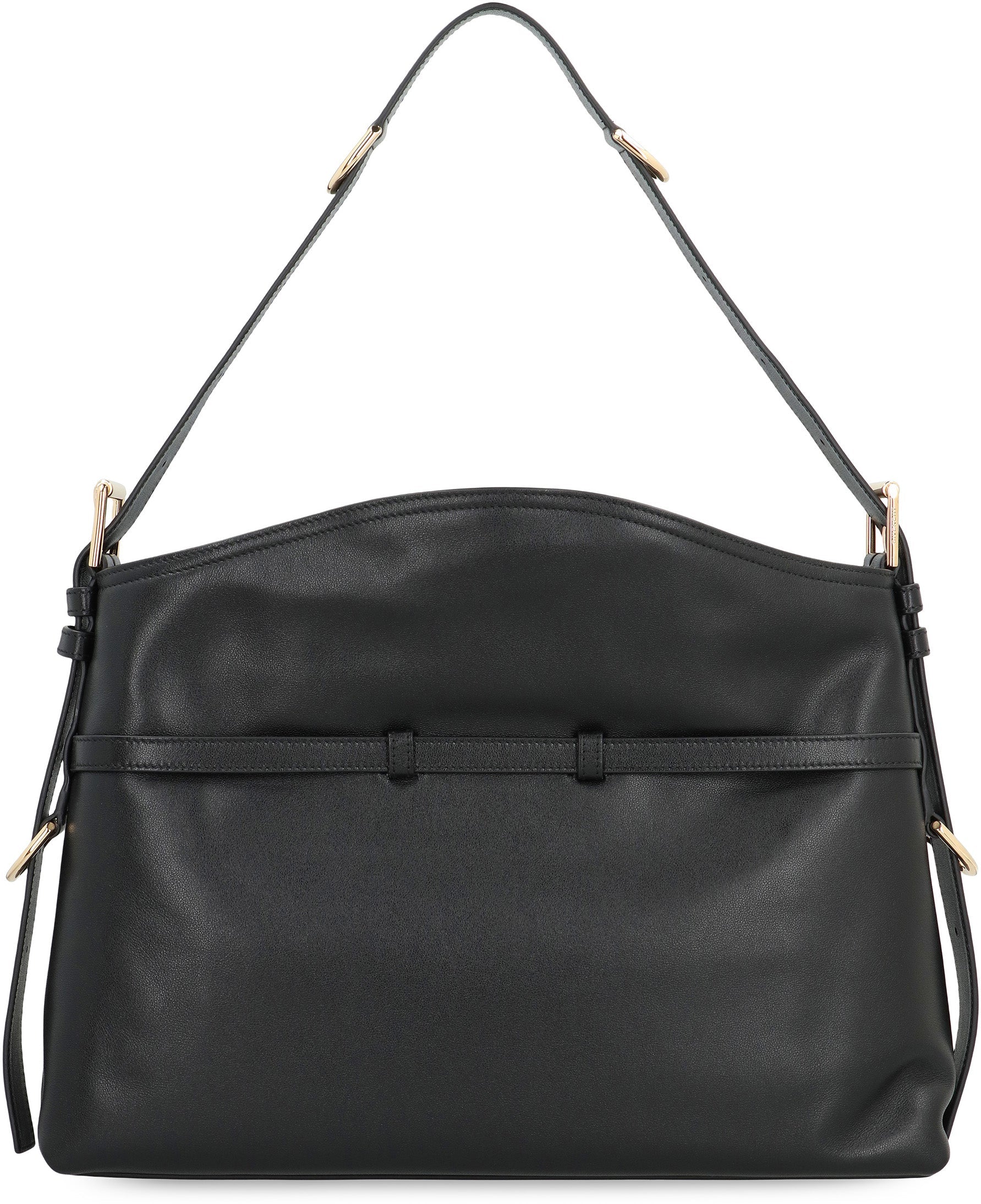VOYOU MEDIUM BLACK BAG in GLOSSY LEATHER