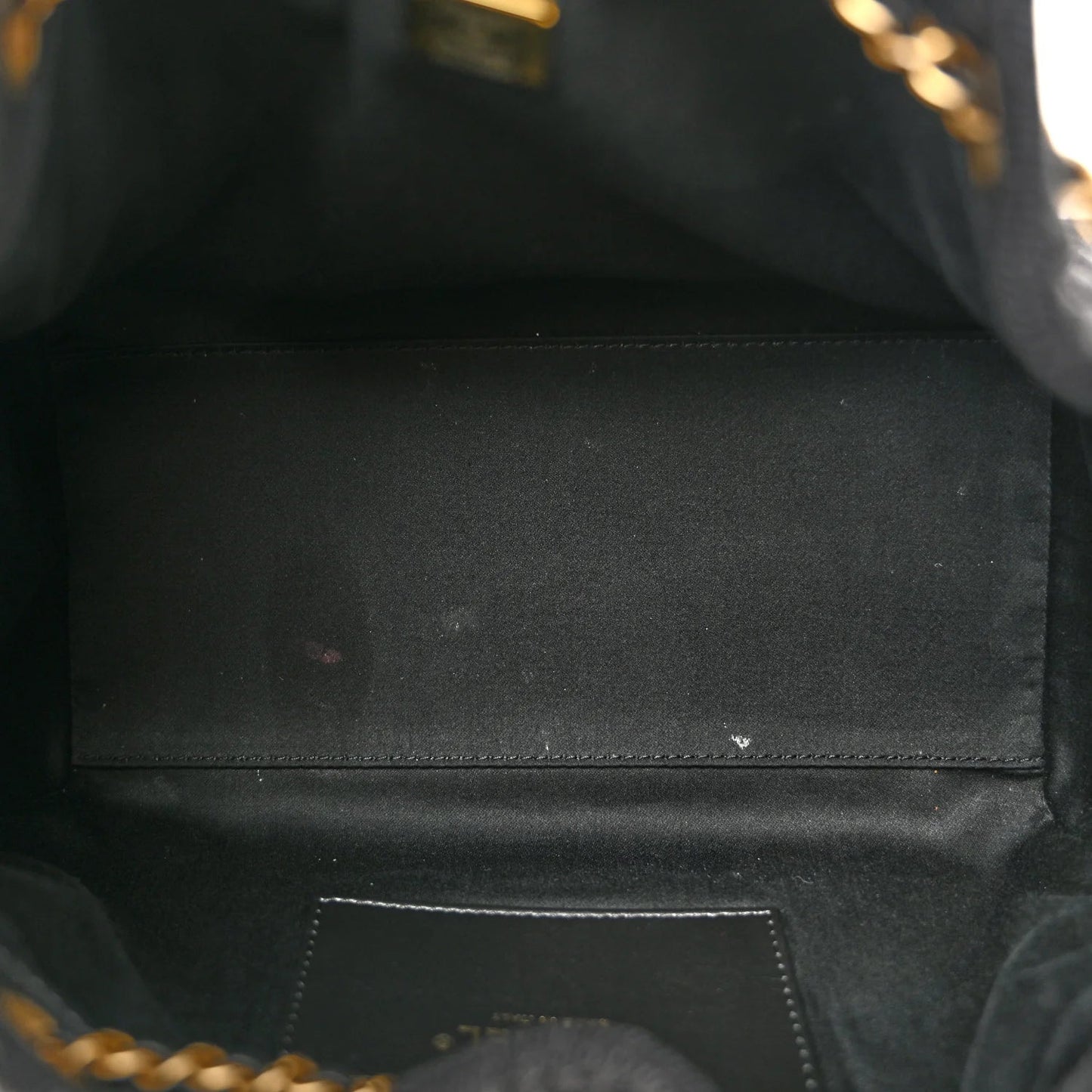 Washed Denim Quilted Small  25 Handbag Black