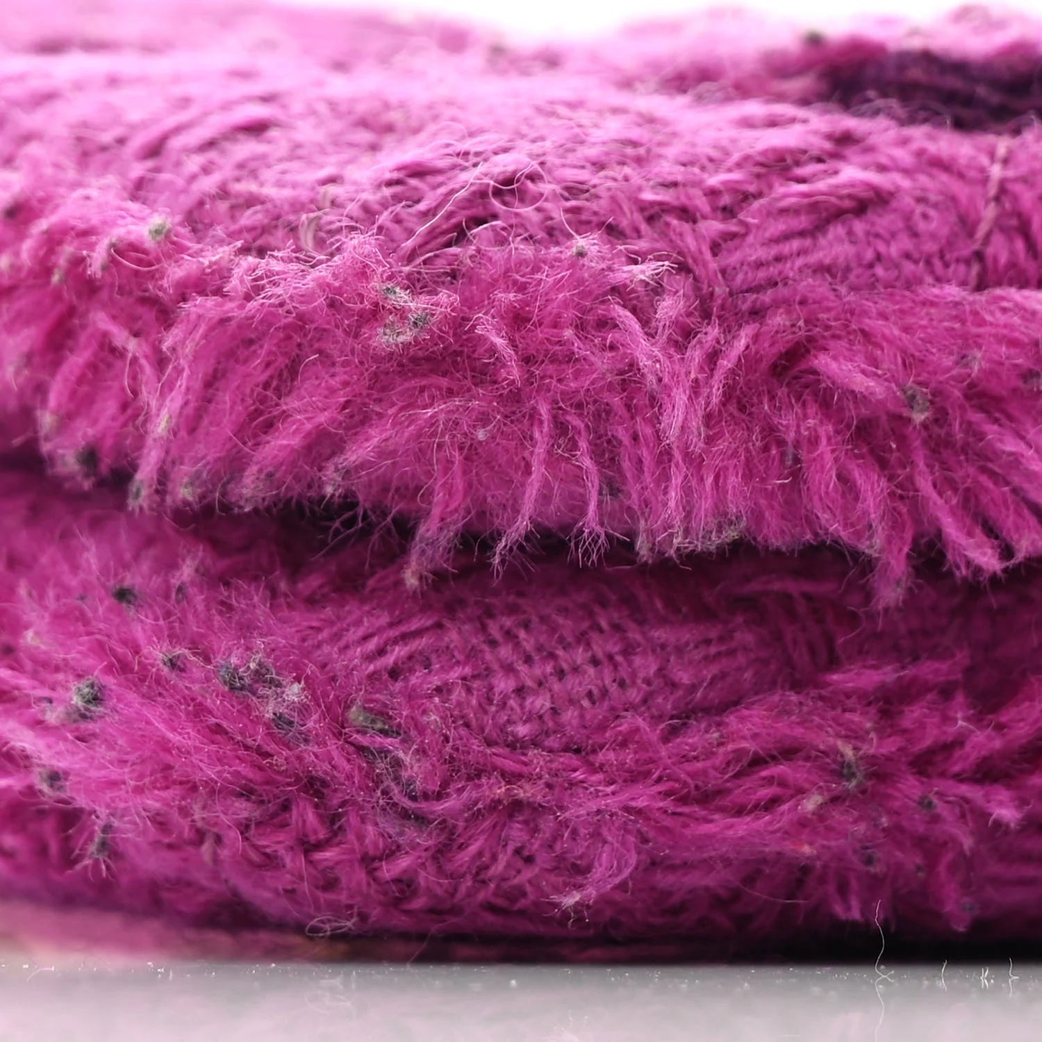 Wool Tweed Giant Logo Waist Bag Magenta