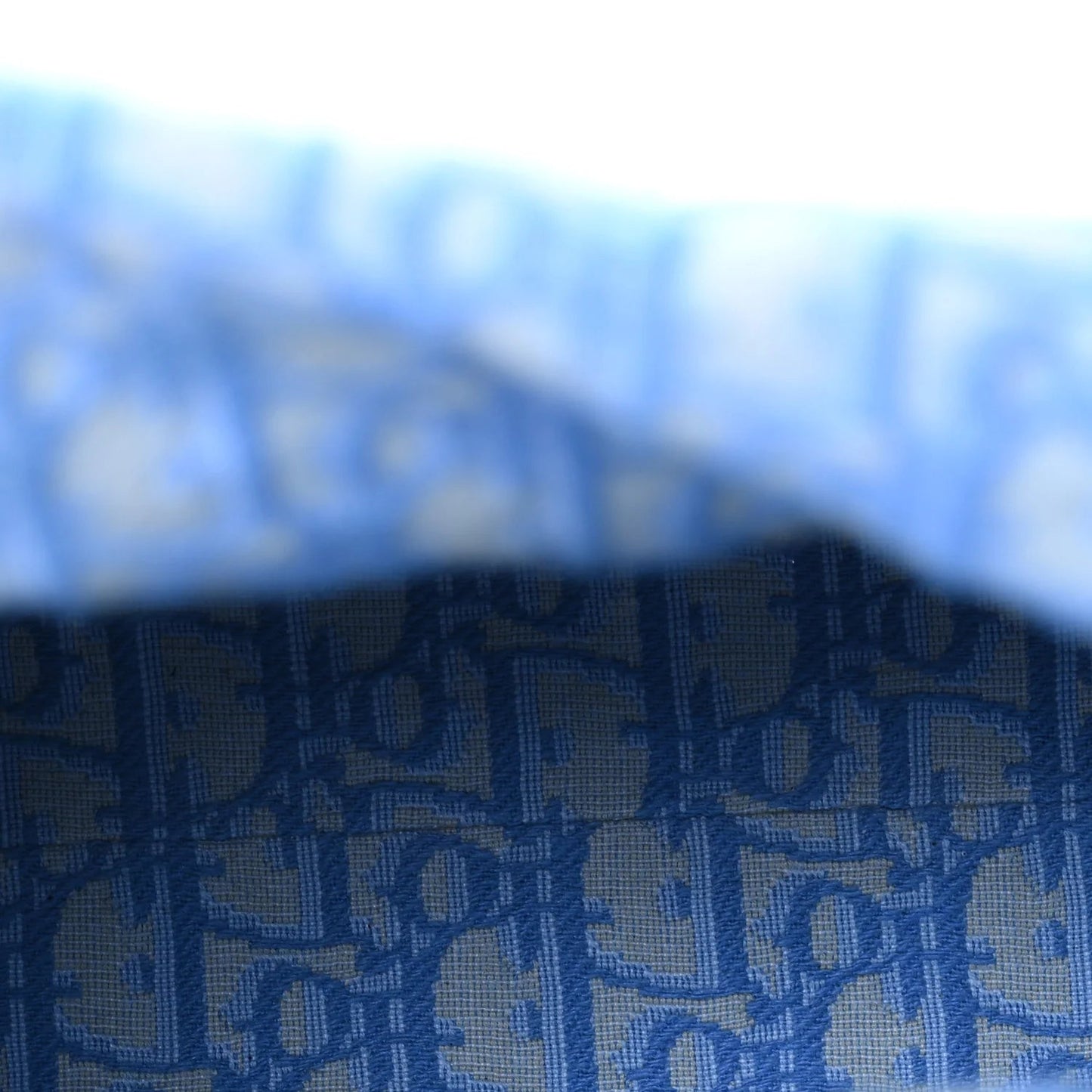 Wicker Oblique Medium Lady Dior Bag Cornflower Blue