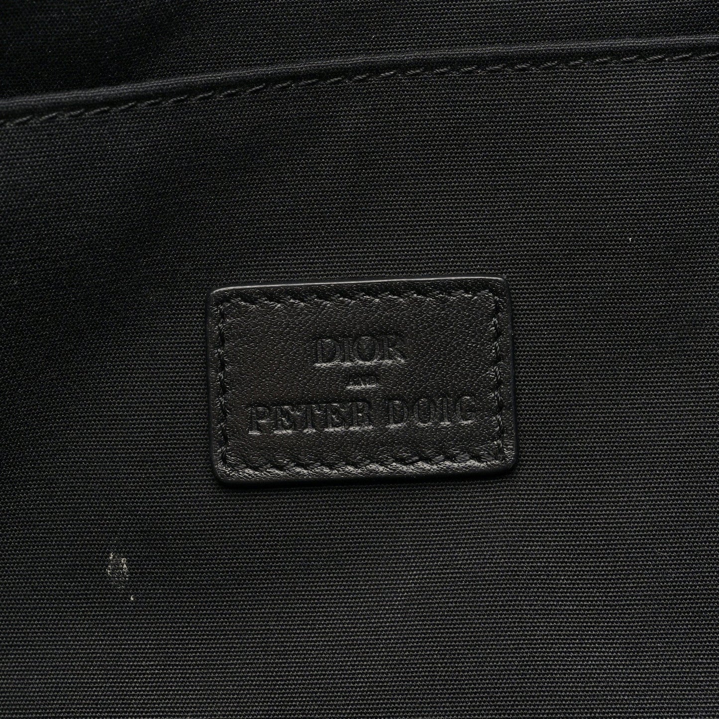 X PETER DOIG Denim Printed Saddle Soft Bag Black Multicolor