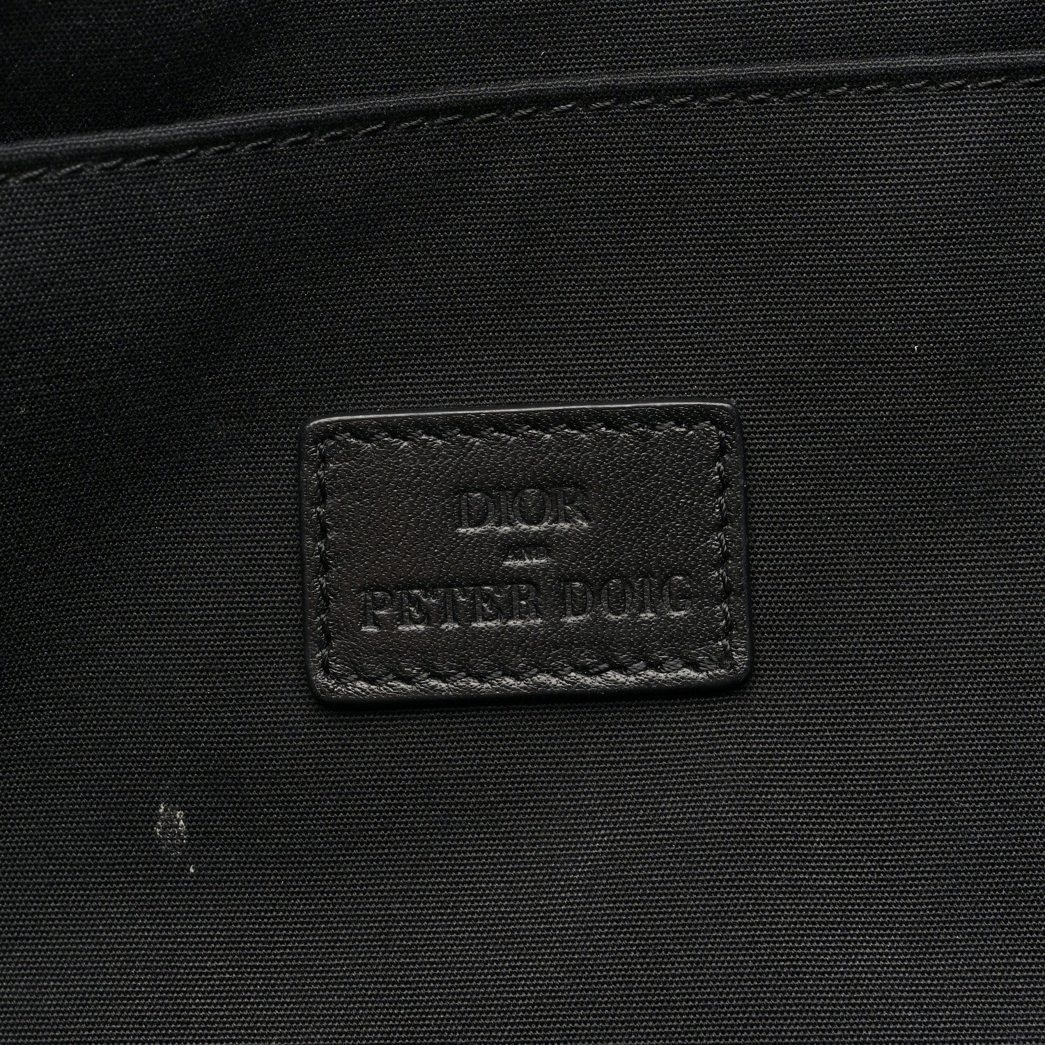 X PETER DOIG Denim Printed Saddle Soft Bag Black Multicolor