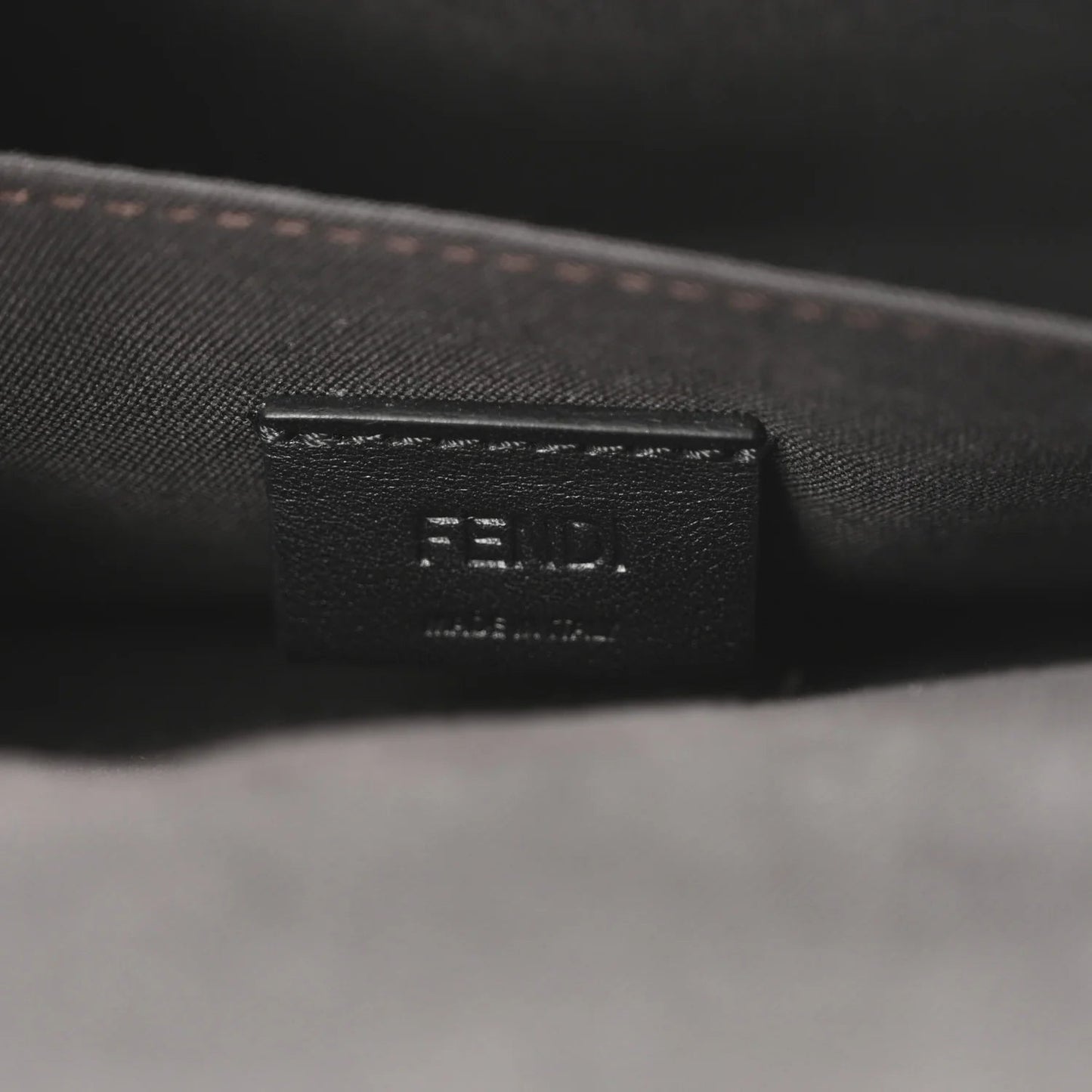 Vitello Soft F Is  Bi-Color FF 1974 Embossed Envelope Wallet on Chain with Pouches Maya Black