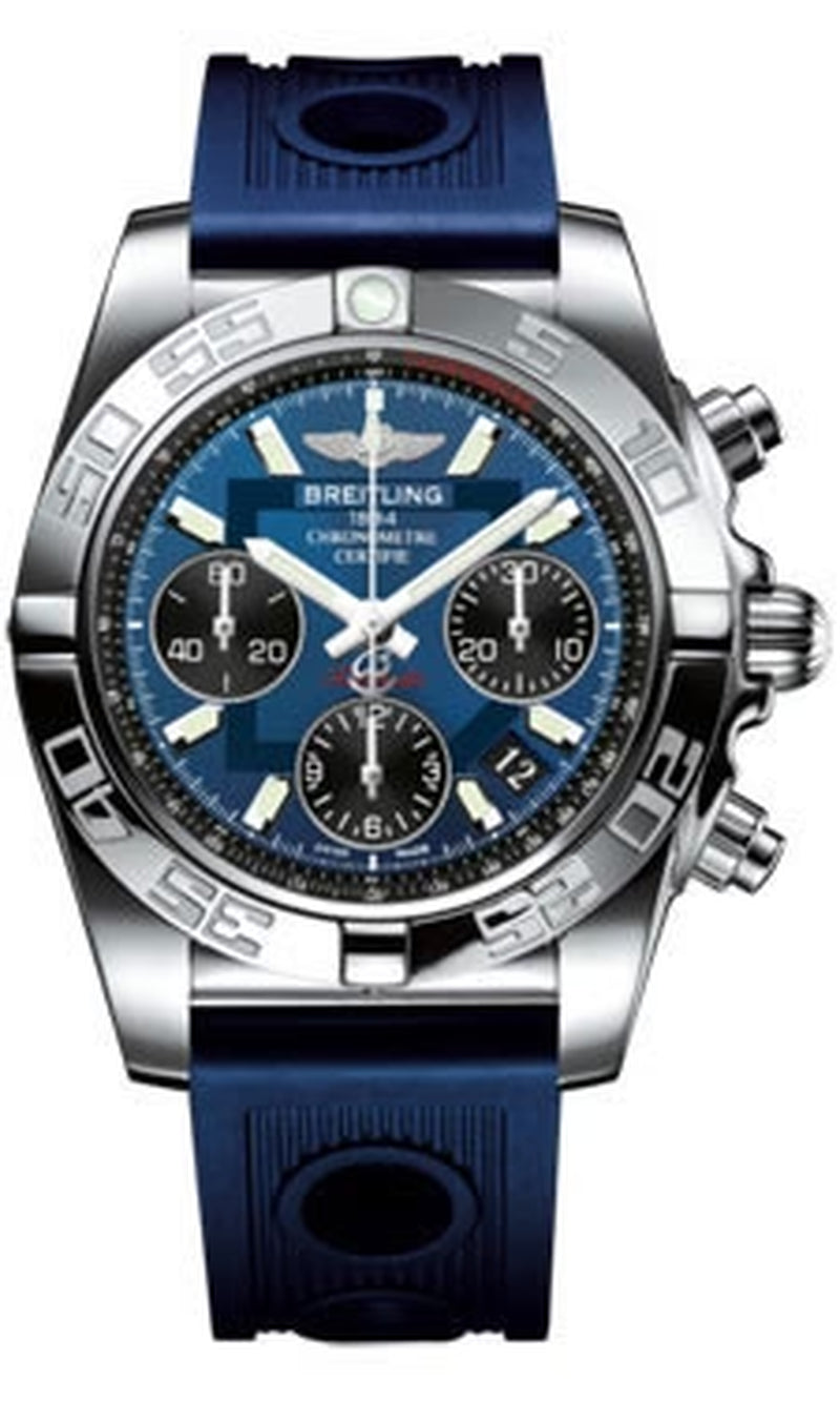 '- Chronomat 41 Steel Polished Bezel - Ocean Racer Strap