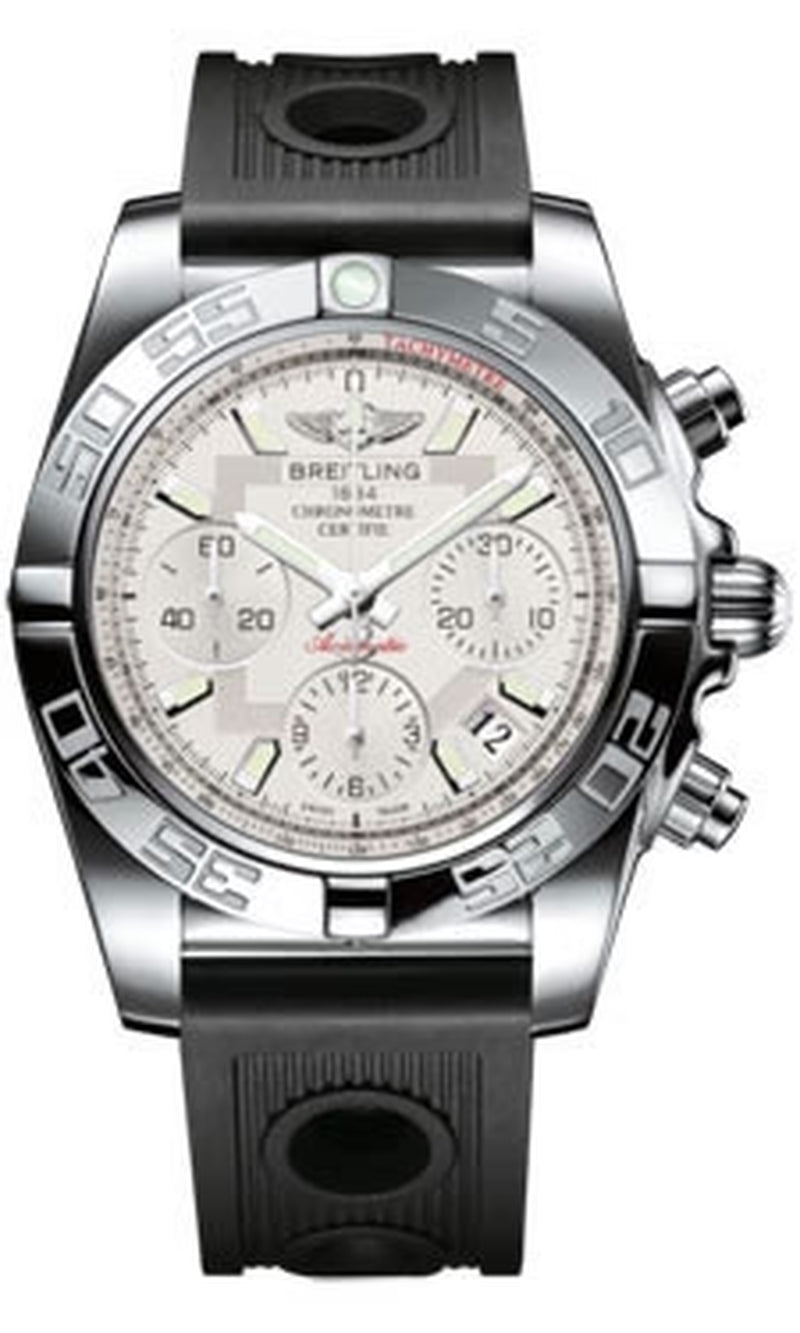 '- Chronomat 41 Steel Polished Bezel - Ocean Racer Strap