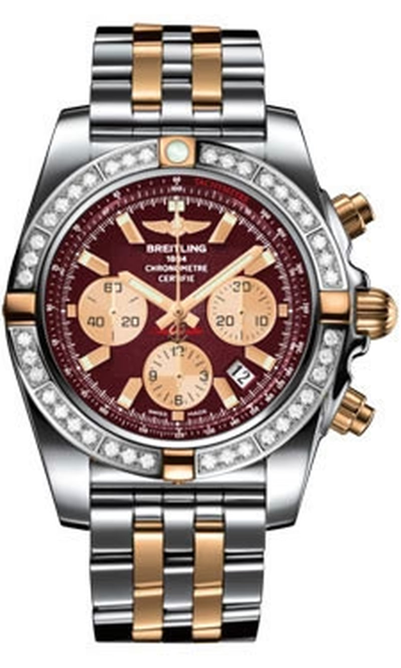 '- Chronomat 44 Two-Tone 40 Diamond Bezel - Pilot Two-Tone Bracelet
