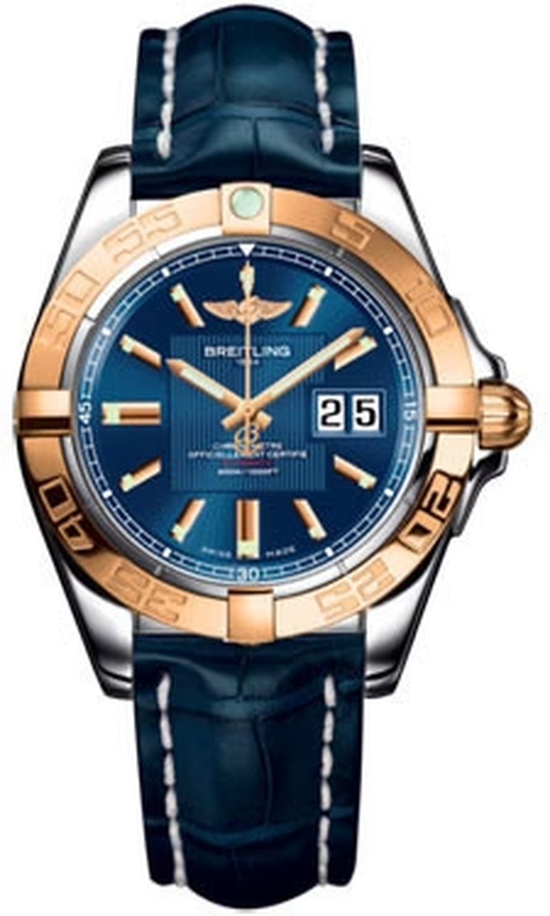 '- Galactic 41 Steel-Rose Gold - Croco Strap