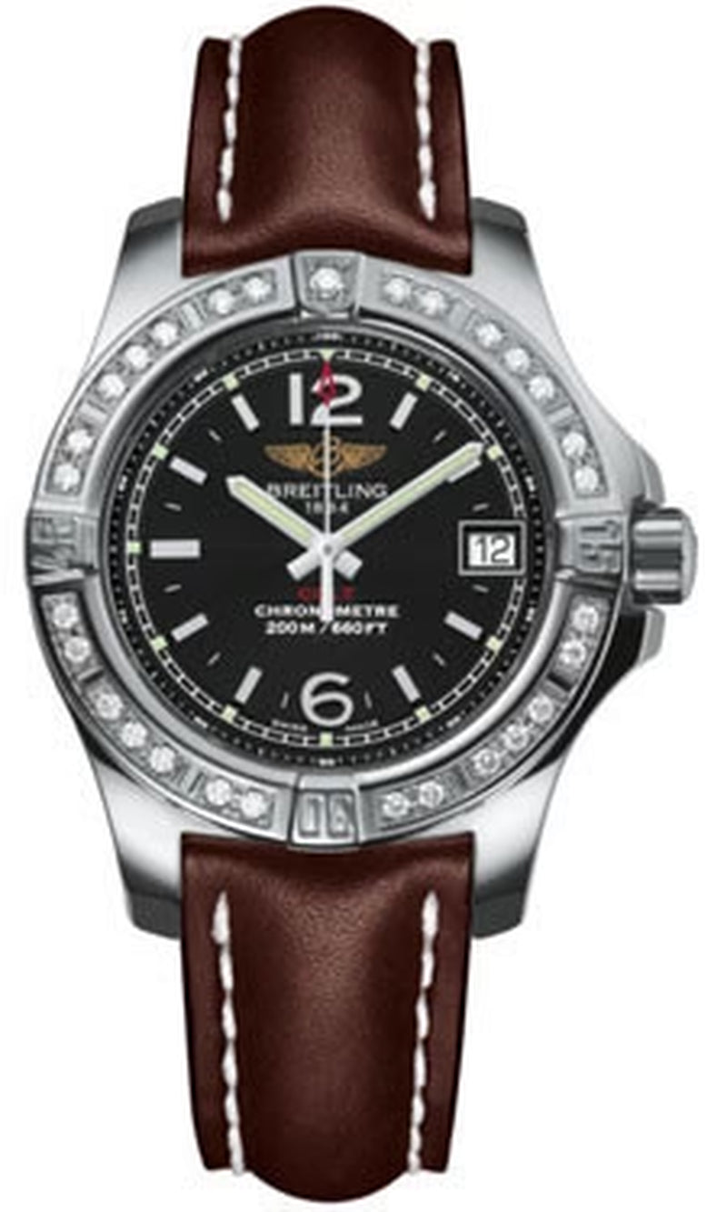 '- Colt Lady Diamond Bezel - Leather Strap
