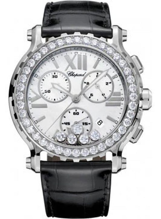 '- Happy Sport - Chrono - Stainless Steel - Diamond Bezel