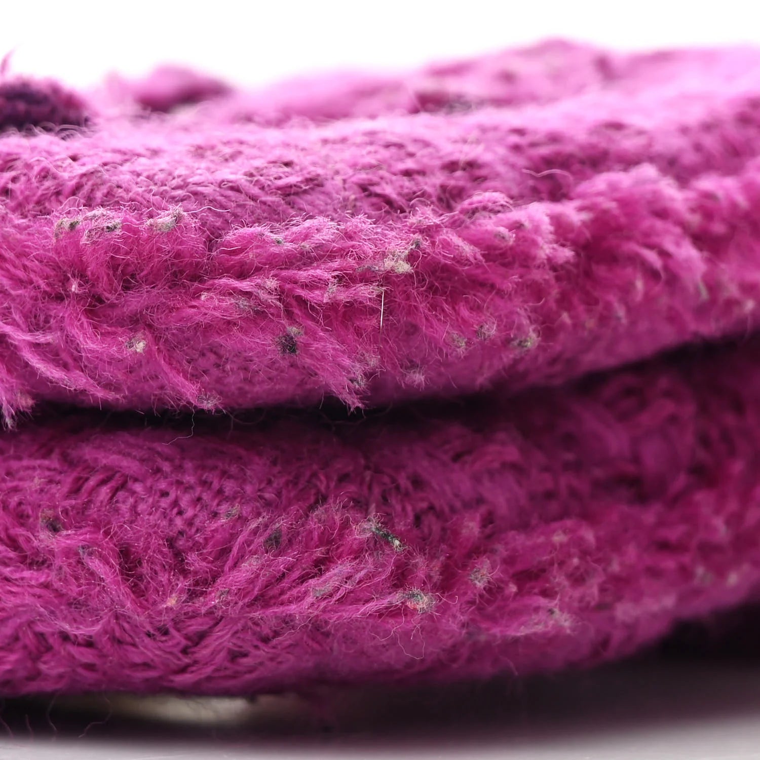 Wool Tweed Giant Logo Waist Bag Magenta