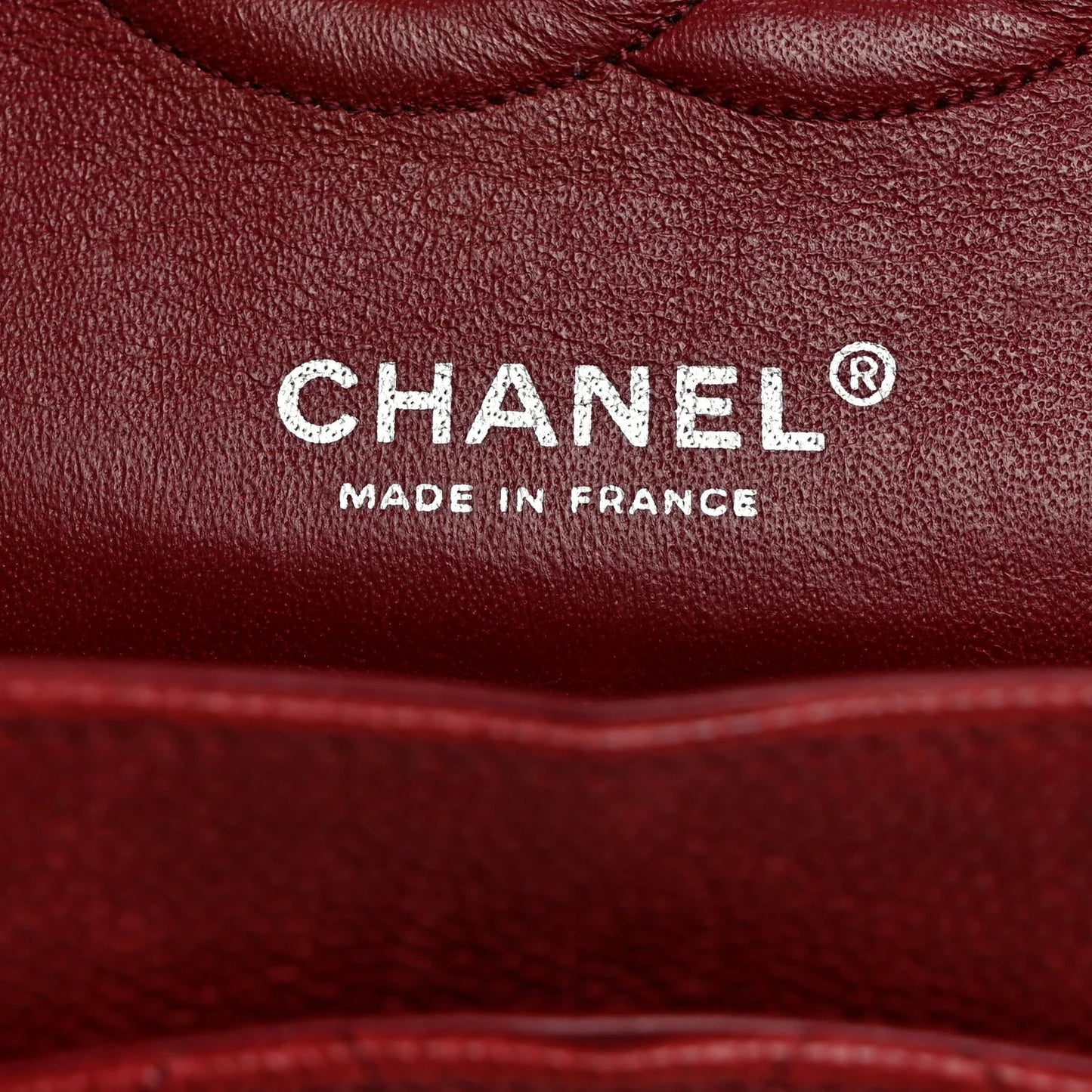 Washed Caviar Quilted 2.55 Reissue 225 Bijoux Chain Flap Red