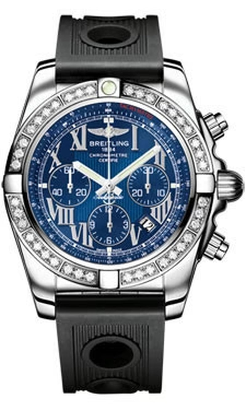 '- Chronomat 44 Steel 40 Diamond Bezel - Ocean Racer Strap